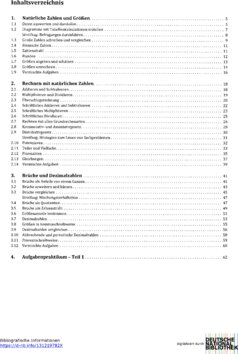 Inhaltsverzeichnis - Lösungen