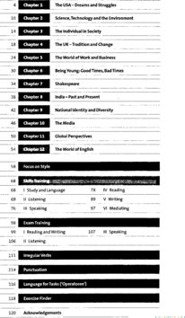 Inhaltsverzeichnis - Language, skills and exam trainer : Klausur- und Abiturvorbereitung ; CD-Extra
