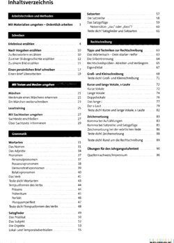 Inhaltsverzeichnis - Schreiben, mit Texten umgehen, Grammatik, Rechtschreibung, Übungen für den Jahrgangsstufentest : mit Übugnssoftware auf CD-ROM / erarb. von Elke Aigner-Haberstroh ... - Arbeitsh. mit CD-Extra.