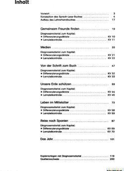 Inhaltsverzeichnis - Mit Diagnosematerial und CD-ROM / erarb. von Kerstin Ende ... - Lehrerbd.