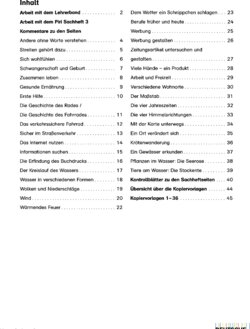 Inhaltsverzeichnis - Mit CD-ROM / [Erarb. von Hans-Dieter Bunk ...] - Lehrerbd.