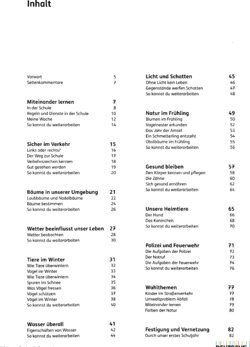 Inhaltsverzeichnis - Didaktischer Kommentar zum Sachheft / Autorinnen und Autoren: Gabriele Hohlbein [und 7 weitere]