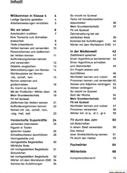 Inhaltsverzeichnis - Spracharbeitsheft zum Fördern - Teil A / erarbeitet von Gabriele Hinze (Metelen), Belinda Schlappa (Karlsruhe), Daniela Selzer (Frankfurt)