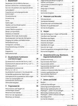 Inhaltsverzeichnis - Arbeitsheft mit interaktiven Übungen / herausgegeben und bearbeitet von Tim Baumert, Ludwig Mayer, Peter Welzel