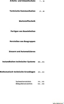 Inhaltsverzeichnis - Tabellenbuch / Dietmar Falk [und weitere]