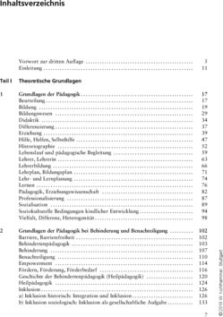 Inhaltsverzeichnis