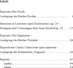 Inhaltsverzeichnis