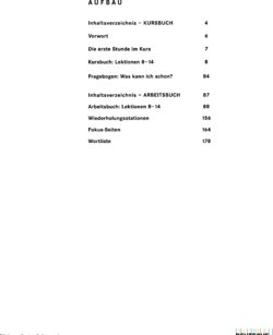 Inhaltsverzeichnis - [Hauptw.] = Kursbuch/Arbeitsbuch. / Silke Hilpert ...