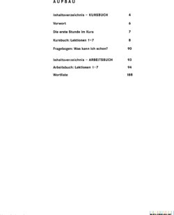 Inhaltsverzeichnis - [Hauptw. mit CD] = Kursbuch/Arbeitsbuch. / Silke Hilpert ...