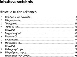 Inhaltsverzeichnis - Lehrerhandbuch.