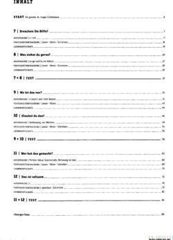 Inhaltsverzeichnis - Arbeitsbuch plus interaktive Version