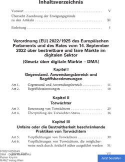 Inhaltsverzeichnis