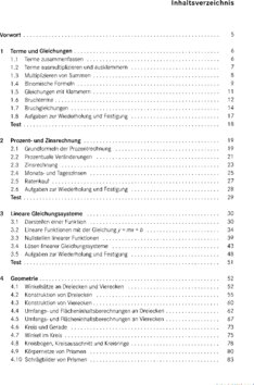 Inhaltsverzeichnis - Realschule - Kl. 8. / Jochen Kreusch ; Jutta Walther
