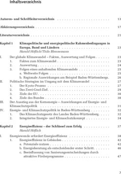 Inhaltsverzeichnis