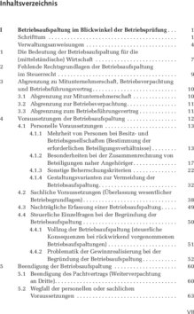 Inhaltsverzeichnis