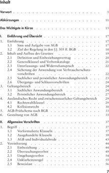 Inhaltsverzeichnis