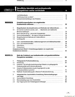 Inhaltsverzeichnis - Lernfelder 1-3