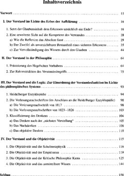 Inhaltsverzeichnis 1