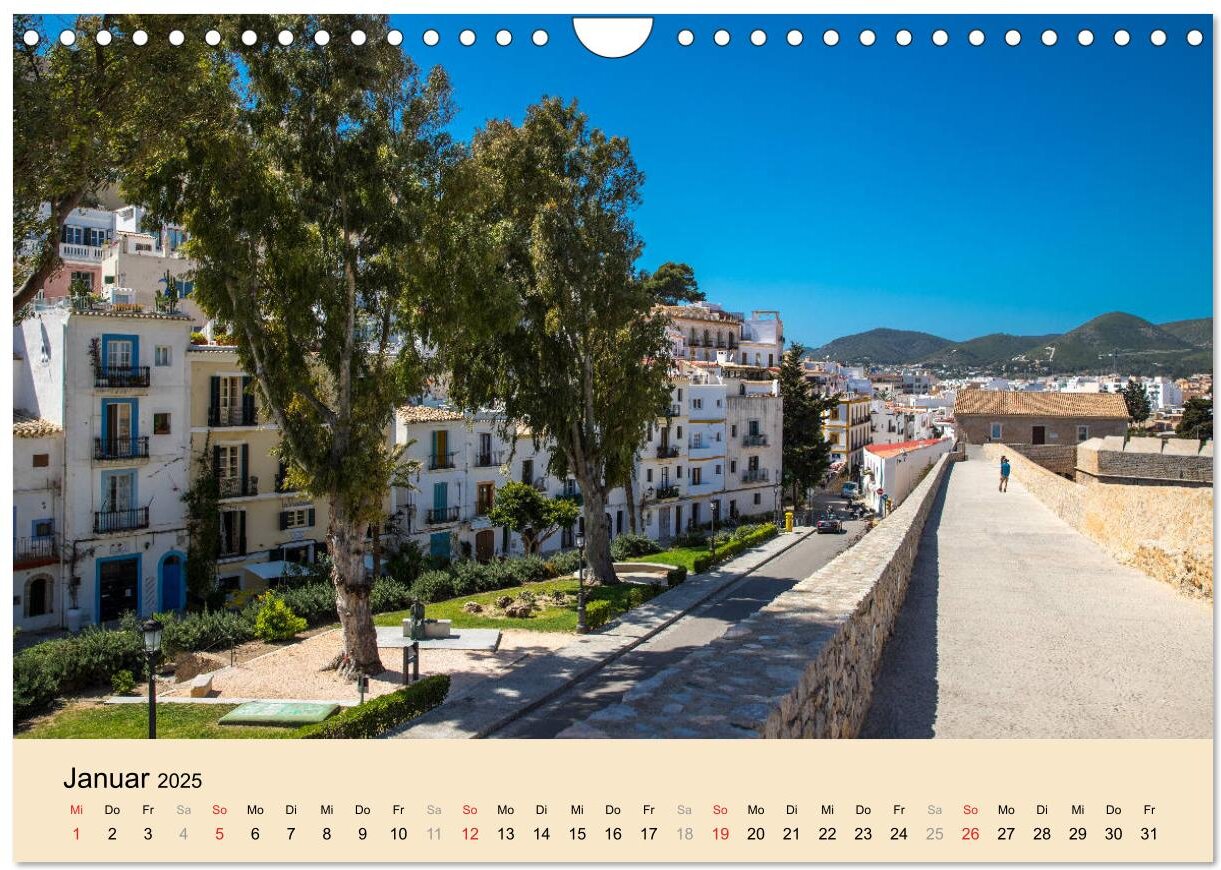 Ibiza Dalt Vila, Sa Penya und La Marina (Wandkalender 2025 DIN A4 quer), CALVENDO Monatskalender 