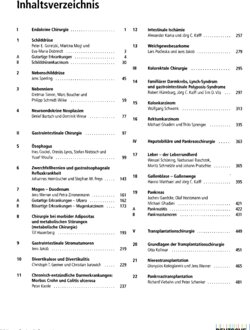 Inhaltsverzeichnis - Spezielle operative Techniken / Michael Ghadimi, Jörg C. Kalff (Hrsg.) ; mit Beiträgen von: D. Bartsch (Marburg) [und 47 weitere] - 2.