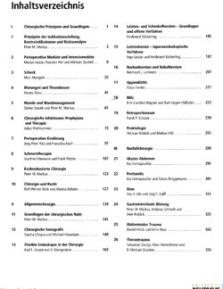 Inhaltsverzeichnis - Grundlagen, Allgemein- und Notfallchirurgie / mit Beiträgen von: R. W. Bock (Berlin) [und 41 weitere] - 1.