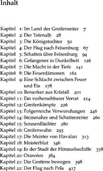 Inhaltsverzeichnis - Die Hüter der Magie - 2.