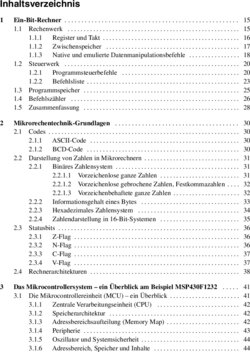 Inhaltsverzeichnis