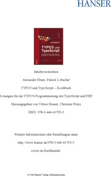 Inhaltsverzeichnis