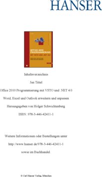 Inhaltsverzeichnis