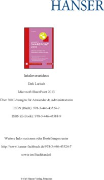 Inhaltsverzeichnis