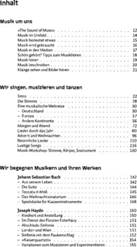 Inhaltsverzeichnis - [Mit] Schüler-CD mit ausgewählten Hörbeispielen / erarb. von Mirjam Boggasch ... - [Hauptbd. mit CD].