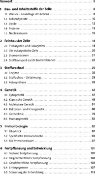 Inhaltsverzeichnis - Biologie / [Michael Walory ; Karlheinz Uhlenbrock]