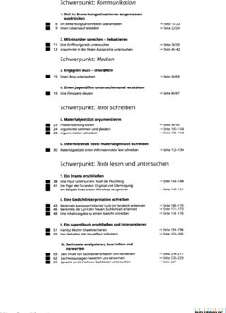 Inhaltsverzeichnis - Arbeitsheft / erarbeitet von Klaus Ackermann [und vielen weiteren]