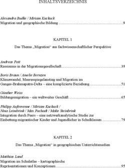 Inhaltsverzeichnis