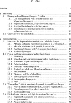Inhaltsverzeichnis