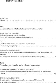 Inhaltsverzeichnis