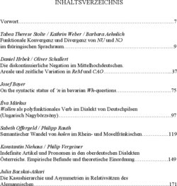 Inhaltsverzeichnis