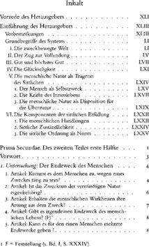 Inhaltsverzeichnis - Die sittliche Weltordnung - 2. Band.