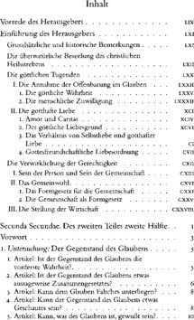 Inhaltsverzeichnis - Der Mensch und das Heil - 3. Band.