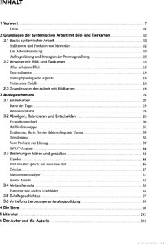 Inhaltsverzeichnis - Anleitungsbuch