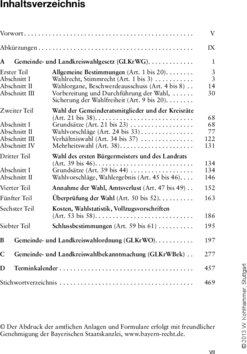 Inhaltsverzeichnis