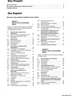 Inhaltsverzeichnis - Maurer, Beton- und Stahlbetonbauer / von Dipl.-Ing. (FH) Christa Alber [und 9 anderen]
