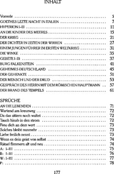 Inhaltsverzeichnis - Das neue Reich - Bd. 9.