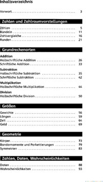 Inhaltsverzeichnis - Mathe / erarbeitet von: Laura Marie Geupel, Stefanie Werning