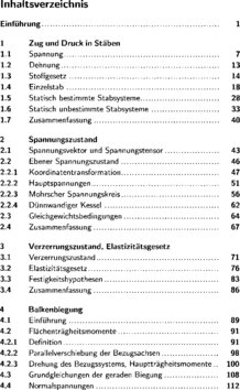 Inhaltsverzeichnis - Elastostatik : [Extras im Web] - 2.