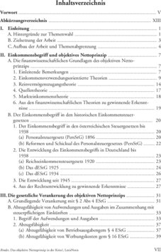 Inhaltsverzeichnis