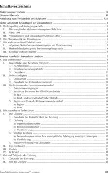 Inhaltsverzeichnis