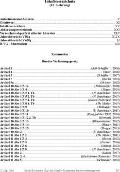 Inhaltsverzeichnis