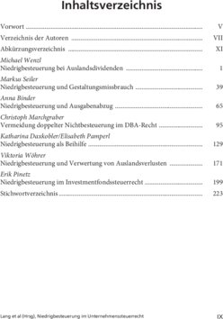 Inhaltsverzeichnis
