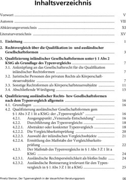 Inhaltsverzeichnis